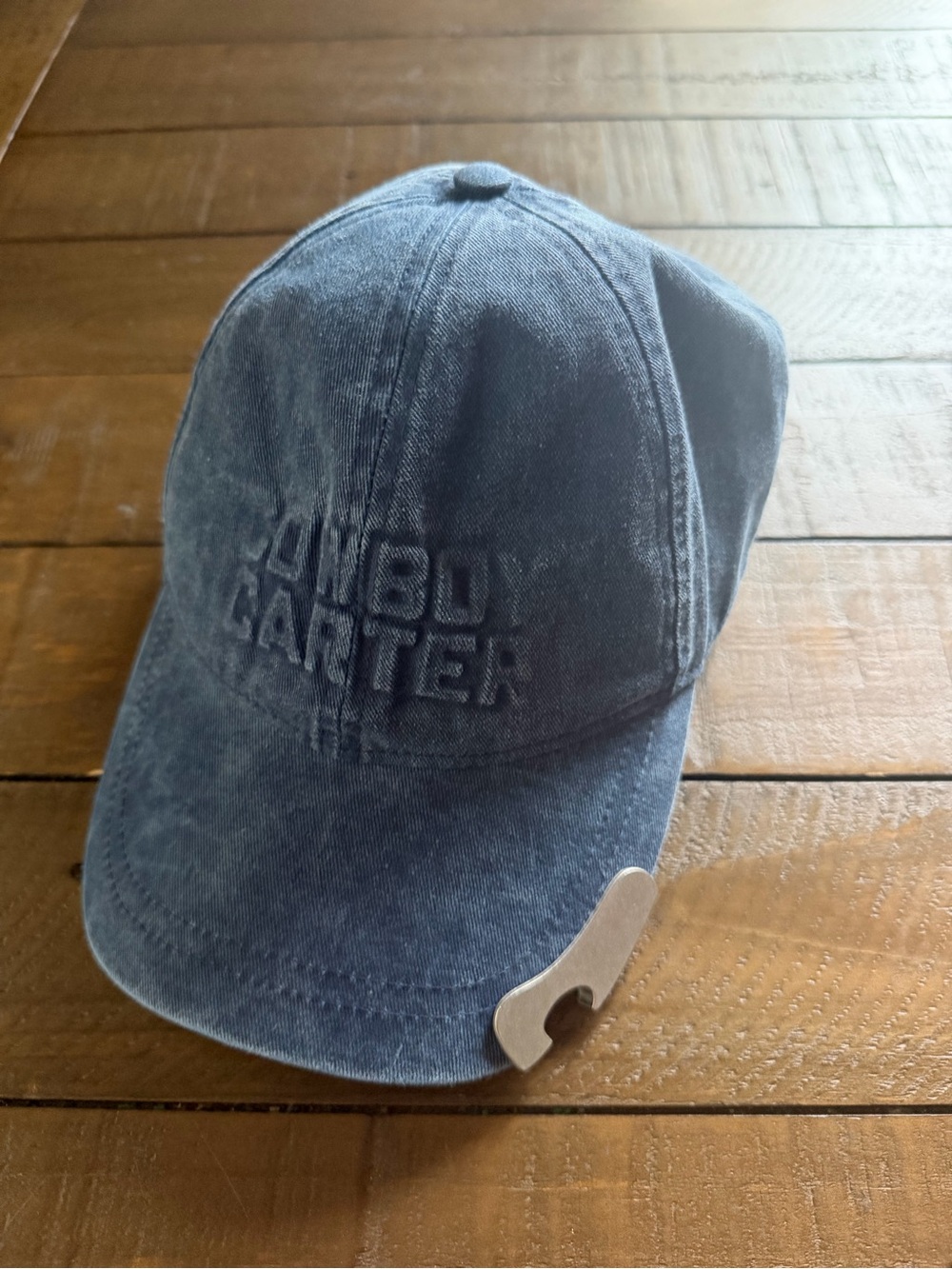 Cowboy Carter Embroidered Washed Blue Baseball Cap merch from Beyoncé concert